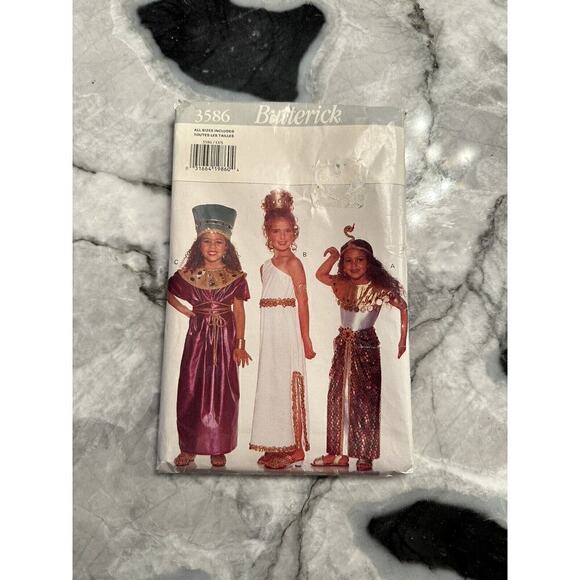 Butterick Vintage Cut Girls Egyptian Costume One Size Age 4 to 14 Pattern 3586 - Picture 1 of 8
